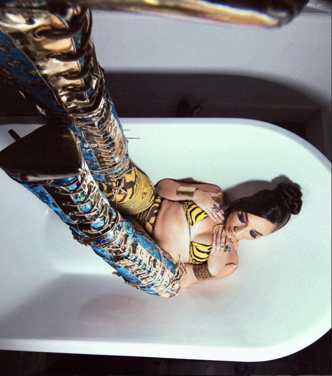 Tiger print fashion editorial