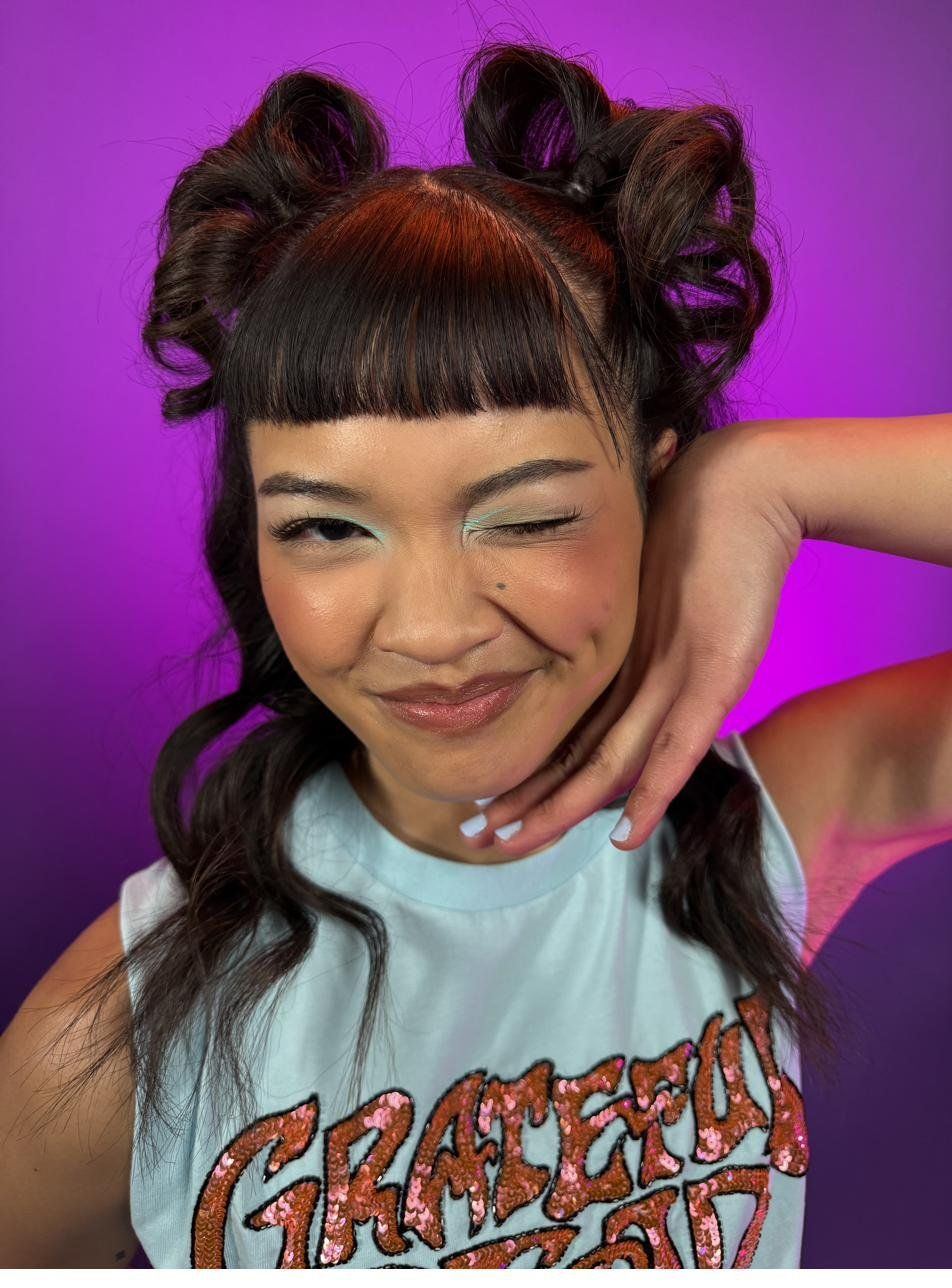 Bold editorial glam portrait