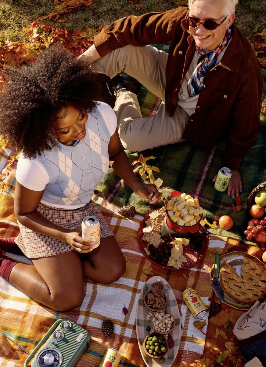 Olipop picnic lifestyle campaign