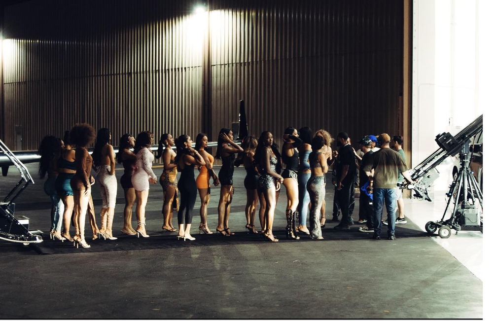 Backstage lineup before a show