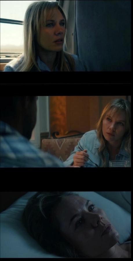 Film production stills, dramatic scene
