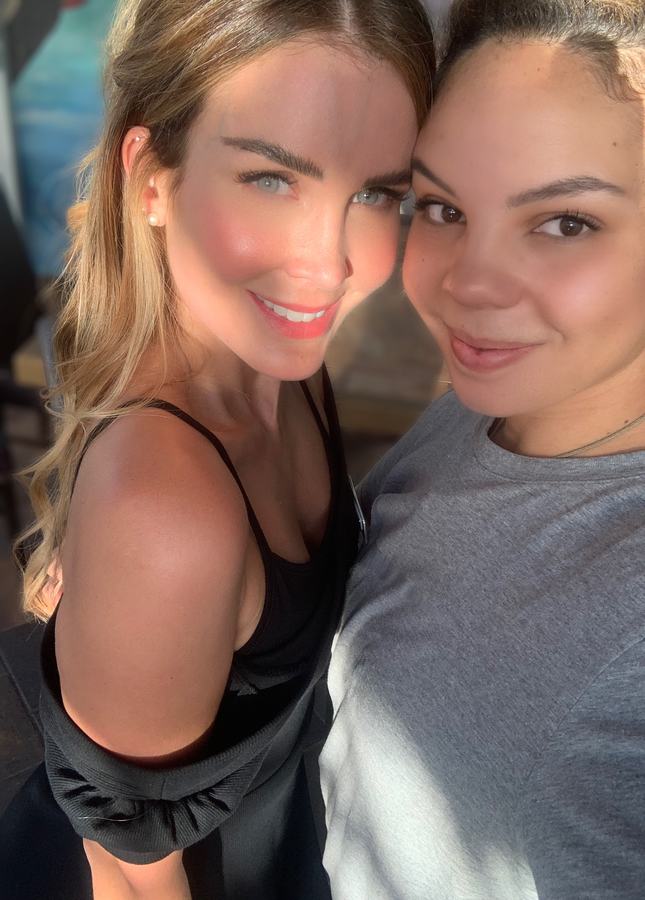 Candid photo with a client